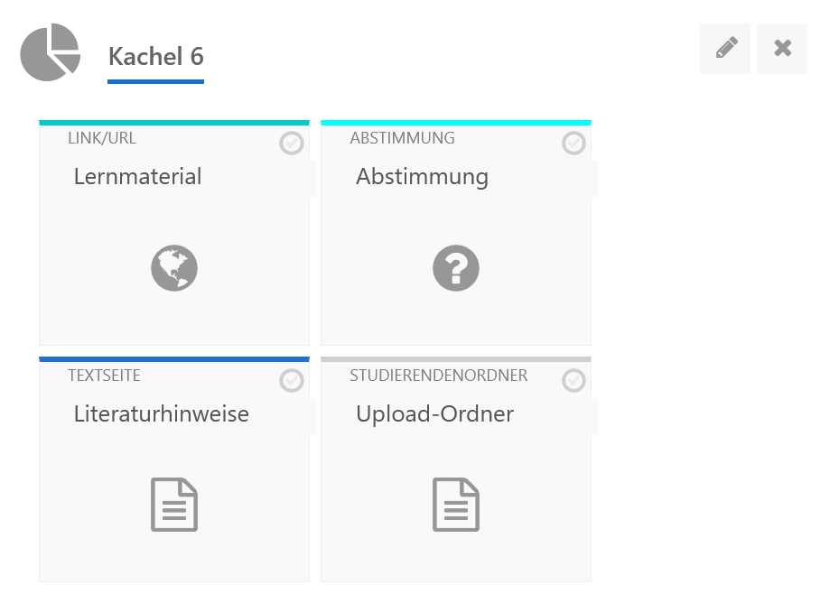 "Aktivitäten im Kachelformat"