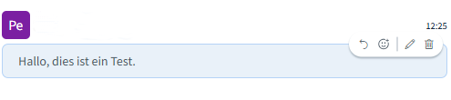 Chatmenü einer Nachricht