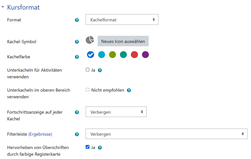 Datei:Moodle kursformat kachelformat einstellungen.png
